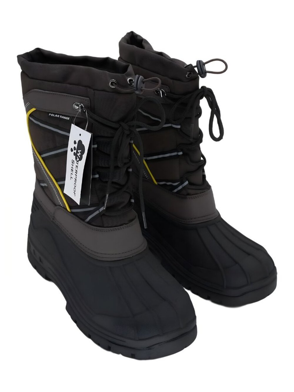 POLAR RANGE Mens’s Blast Snow Boot Brown Black Size US 12 EU 45